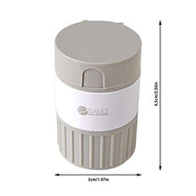 Basisago - Custodia per pillole e taglierina per macinare medicina e medicina con lama in acciaio inox, per piccole pillole, design aggiornato ad alta sicurezza