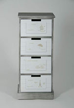 fumer Cassettiera 4 Cassetti in Legno Massello 38x28x86 cm Marilyn Grigio