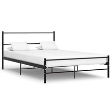 BIGTO - Struttura letto in acciaio per camera da letto, 160 x 200 cm, colore: Nero
