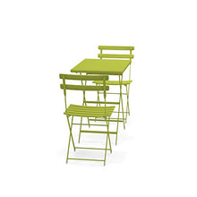 Set Arc EN Ciel Colore Verde Composto da Tavolo 50x70 CM Art. 334 + 2 SEDIE Pieghevoli Art. 314 - Made Italy