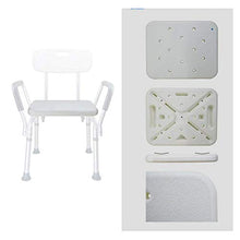 WEIJINGRIHUA Sedia da Doccia per Anziani Sgabello da Bagno Regolabile in Altezza con Braccia e sgabelli di Sicurezza dello Schienale per Il Bagno Guida per la Mobilità disabili (Color : Blue)