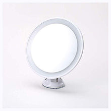 AJH Specchio per Il Trucco Illuminato a LED, Specchio da Bagno ingranditore 10X con Ventosa Girevole da 360 Gradi da Bagno da Camera da Letto