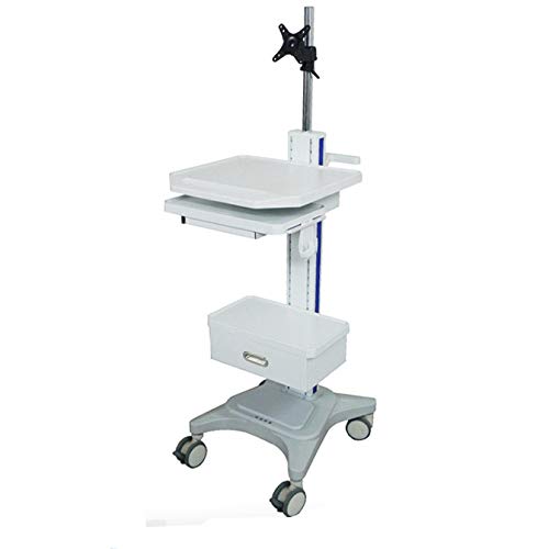 Round Infermiere Mobili, Display Medico Integrato, Supporto per Strumenti di Scansione Orale, Carrello per Strumenti Informatici Medici