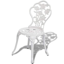 mewmewcat Sedie da Bistrot 2 pz in Alluminio Pressofuso Bianche 41 x 49 x 81,5 cm