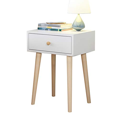 Comodino Household Assemblea Addensare in massello di pompaggio Corridoio Bagno Camera da Letto Soggiorno Locker Multifunzione 40X30X45cm FANJIANI (Color : White)