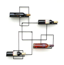 DanDiBo Scaffale Vini a Parete “Black Line” Supporto Bottiglie in Metallo 90 cm Scaffale a Parete Porta Bottiglie