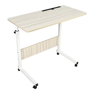 Ejoyous Tavolino per Computer per Divano Letto, Scrivania per Computer Portatile con Slot per Tablet per Soggiorno in Camera da Letto, Laptop Table Tavolino Altezza Regolabile(Acero Bianco)