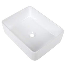 Lavabo quadrato per lavabo da appoggio con superficie non porosa per casa, 48,5 x 37,1 x 14 cm