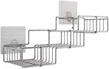 ZLININ Y-longhair mensola da bagno argento trapezoidale mensola da bagno, ventosa, senza foratura, in acciaio inox, per bagno, da appendere alla parete
