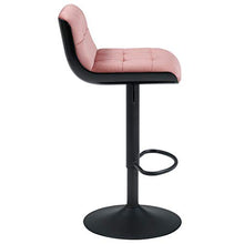 Duhome 2X Sgabelli da Bar plastica + Similpelle Regolabile in Altezza Girevole Design Unico Selezione Colore 205, Colore:Rosa, Materiale:Velluto