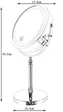 HMMN Specchio a Doppia Lato Vanity con LED, Lente di ingrandimento a Specchio/Specchio da principiante, Interruttore Touch Light Smart Fill, Carica USB