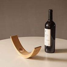GOUO@ Supporto per Singola portabottiglie Vino, Auto Equilibrio Design, Magica Portabottiglie, Forma Semplice e Creativo, con Diametro di 3.3Mm Hole, bambù Naturale
