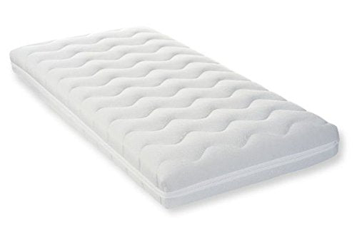 Materasso Ortopedico Culla e Lettino Mis. 60x125 in Fibra termolegata + 3 cm. Memory Foam. Antisoffoco, Anallergico e con Guscio sfoderabile e Lavabile in Lavatrice 100% Made in Italy. (60x120)