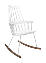 Kartell Comback, Sedia a Dondolo in Frassino Tinto Rovere, Bianco