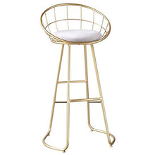 LWW Sgabelli, Sgabelli Bar Tavole da Trucco Feci per Banco Colazione Kitchen Bar Caffetteria Possibilità Sedie Set Di 3 con i Piedini D'Oro Ferro Poggiapiedi e Indietro,Seggiola da Bar