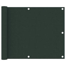 vidaXL Paravento da Balcone Verde Scuro 75x300 cm Tessuto Oxford
