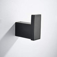 2 Ganci Appendiabiti e 27cm Portasciugamani da Bagno, Nero Opaco, Accessori da Bagno in Acciaio Inox(3 Pezzi)