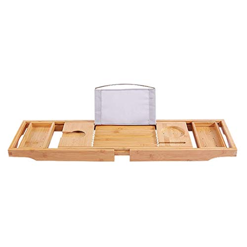 Vaschetta Bagno bambù Vasca Bagno Vassoio Lati Estesi Costruito nel Supporto Tablet da Libro Vassoio Cellulare Integrato Supporto Wineglass Altri Accessori Posizionamento