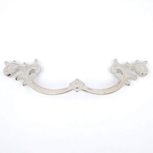 Confezione da 4 cassetti provinciali francesi bianchi avorio, 10 cm fori centri, stile vintage shabby chic per comodino credenza, PW1619W102