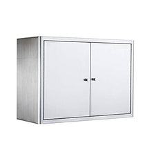 LINPAN Bagno Gabinetto 2-Door pensile in Acciaio Inox pensile Bagno Governo della Medicina con Ripiani Regolabili Parete di stoccaggio Armadio (Color : Silver, Size : 80x50x25cm)
