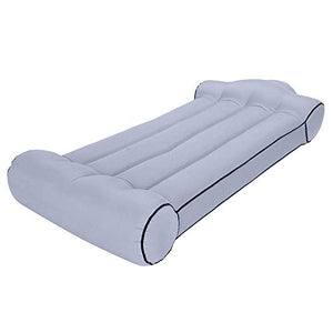Divano ad aria gonfiabile da giardino divano letto reclinabile sacco a pelo esterno cortile patio mobili sedili aria letto giardino piscina sdraio grigio