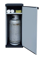 Buyly Armadio/Portabombole per Interno ed Esterno a 1 Anta con Ripiani Regolabili in Altezza, 34 x 39.5 x 85 cm