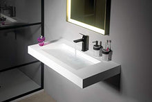 Lavabo sospeso, 90 x 46 cm, bianco, Rockstone