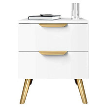 Comodini camera Comodino con Gambe in Metallo con credenze a Due cassetti Letto Mini Armadio Contenitore Due cassetti 480X400X350MM