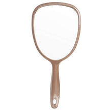 PARSA Beauty - Specchio a mano colore champagne con impugnatura ergonomica per trucchi, rasatura, cura del viso