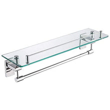 NHLBD HAIHAI Porta Asciugamani/Mensola di Vetro monostrato Bagno Trucco Rack a Parete in Acciaio Inox Bagno Mensola Doccia in Camera Shelf 47 Centimetri