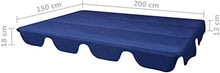EBTOOLS Tetto di Ricambio,Copertura di Ricambio Universale per Dondolo a 3 posti,Tetto del Dondolo da Giardino Ricambio Ricambi tettuccio Tetto Dondolo Copertura, 226 x 186 cm, Blu