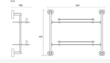 GDFEH Scaffale da Bagno Full Rame Rame Bathroom Posaggio in Vetro Mensola a Parete Mensola in Vetro temperato Scaffale da Bagno 19.6x15.9x5.3 Pollici