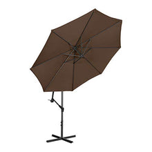Uniprodo Ombrellone Decentrato Ombrello da Giardino a Braccio Uni_Umbrella_R300BR (Marrone, Rotondo, Ø 300 cm, Inclinabile)