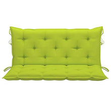 vidaXL Cuscino per Dondolo Verde Brillante 120 cm in Tessuto