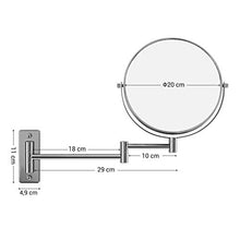 SONGMICS 7 Fach + normale Specchio Cosmetico 8-inch Specchio Cosmetico Specchio da parete BBM713 su entrambi i lati