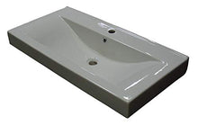 FACKELMANN Lavandino PIURO/lavabo in ceramica/Dimensioni (L x A x P): ca. 89,5 x 16,5 x 44,5 cm di alta qualità ed elegante vasca da bagno / lavabo per WC/colore: Bianco