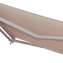 Outsunny Tenda a Braccio da Sole Avvolgibile Manuale in Poliestere Impermeabile Beige 300 x 200cm