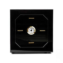 Minmin Cigar Box multistrato finestra trasparente Legno di Cedro Idratante Cabinet Piano di vernice di finitura for auto portatile Cigar Box, 250x240x240mm accessori del sigaro