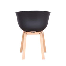 Sedie da pranzo da cucina con braccioli Design ergonomico Sedie da scrivania per ufficio a casa per sala da pranzo Soggiorno Mobili per la casa Sedia da gioco Set di 2/4/6 (Black - Wooden Legs)