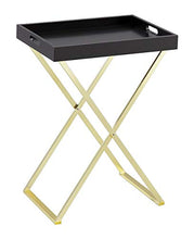 ASPECT Vassoio Pieghevole per maggiordomo Hopkins (Ottone Nero/Opaco), Legno, 54 x 38 x 72 cm