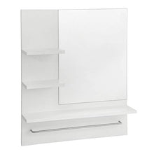 EUGAD Specchio da Bagno con Mensole Armadietto da Bagno con Specchio Portasciugamani Inclusa 60x13x70cm Bianco 0133WY