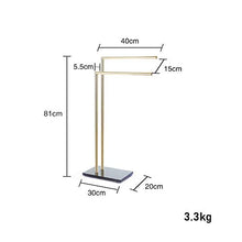 Wing Piantana Porta Asciugamani 2 Bracci Porta Asciugamani Bagno da Terra, Portasciugamani e Appendiabiti, Metallo Piantana da Bagno Porta Salviette, 30×20×80 cm