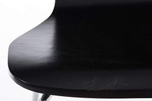 Set 2 Sedie Impilabili Aaron in Legno Robusto E Telaio in Metallo I Sedia Ospite Facile da Pulire I Sedia Attesa Carico Max 120KG, Colore:Nero
