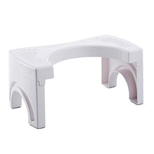 LZL Sgabello WC Sgabello da Toilette Pieghevole Step Steo Sgabello Squatty Potsy Pieghe per stoccaggio Facile Vasino Tozzo (Color : White, Dimensione : Conventional)
