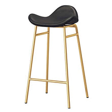 Sgabello da bar, poltrona da esterno per balcone del soggiorno di casa, seggiolone per ristorante dell'hotel, materiale in ferro, aspetto in pelle, con poggiapiedi/B / 75 centimetri
