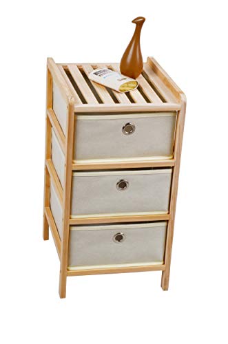 Homemania 41773 Cassettiera Corine Salvaspazio con Cassetti da Camera, Bagno Beige in Legno, 29 x 33 x 55 cm