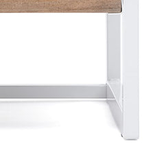 DS Dropshipping Comodino ECO Three 40x40 47cm con piano in legno massello 18 mm e gambe in acciaio laccato Bianco
