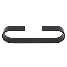 #N/A - Portasciugamani da cucina autoadesivo, quadrato, in alluminio, 25 cm, colore: Nero