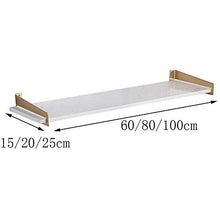 Semplicità Elegante Scaffale a Muro Scaffalature Galleggianti Scaffali Marmo Artificiale Semplice Staffa Metallica Sfondo Tv ad Alta Capacità Soggiorno Cucina Bagno, 9 Dimensioni, HJJ, a, 80X25cm