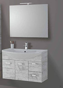 Set Mobile Lavabo Specchio LED Arredo Bagno Moderno Sidney90 CERAMICHEMIRANDA-Toronto